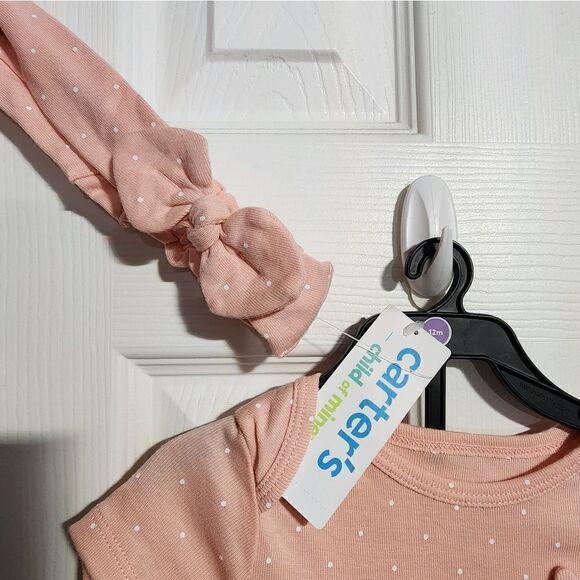 Nwt Easter Summer Baby Girl Raffle Tulle Dress set, 3pc, 100% cotton - Picture 6 of 7